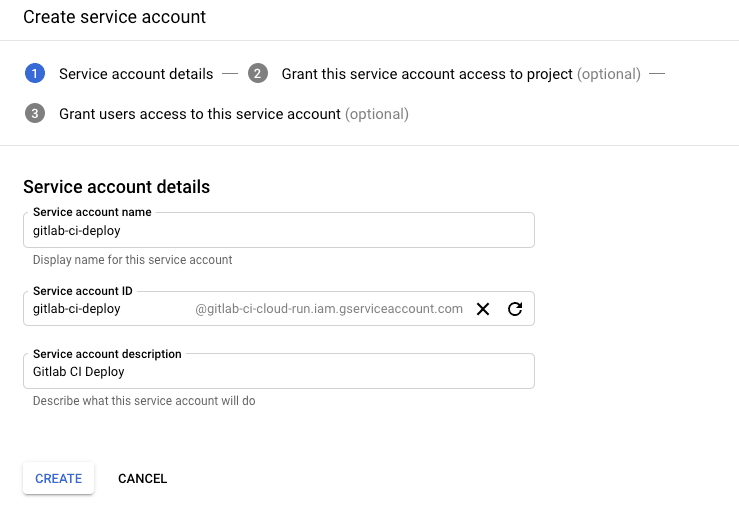 create service 1